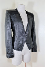 Load image into Gallery viewer, Rare ALEXANDER McQUEEN Black Lambskin Motorcycle Leather Lace Jacket Small 40 4 5 6