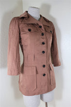 Load image into Gallery viewer, LOUIS VUITTON LV Brown Multi Pockets Safari Brown Cotton Button Blazer Jacket Small 36 2 3 4