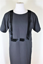 Load image into Gallery viewer, Vintage HERMES Black Silk Velvet Short Sleeve Dress sz 36 4 5 6