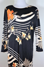 Load image into Gallery viewer, Vintage LEONARD Paris Yellow Black Silk Floral Long Sleeve Dress Sz 44 S M 6 7 8