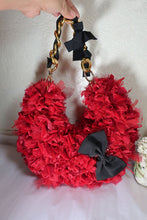 Load image into Gallery viewer, LANVIN En Bleu Red RIbbon Ruffles Small Tiny Shoulder Hobo Bag