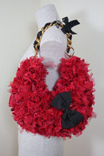 Load image into Gallery viewer, LANVIN En Bleu Red RIbbon Ruffles Small Tiny Shoulder Hobo Bag