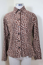 Load image into Gallery viewer, Vintage FENDI Leopard Cheetah Long SLeeves Button Sweater Top Blouse 48 8 9 10