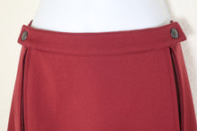 Load image into Gallery viewer, PRADA Maroon Side Zips Pockets Skirt Leather Trimmed Prada Skirt Medium M 38 4 5 6