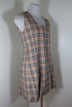 Load image into Gallery viewer, Vintage BURBERRY BURBERRYS Classic Checks Plaid Cotton Wool Sleeveless Dress Small 4 5 6