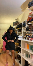 Load image into Gallery viewer, HERMES Black Wool Sides Slit Long Sleeve LIttle Black Dress sz 36 4 5 6 Small