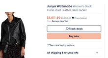 Load image into Gallery viewer, New Junya WATANABE Black Cowhide Leather Cropped Motorcycle Jacket XS Extra Small