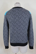 Load image into Gallery viewer, PRADA Black Blue Red Geometric Cashmere Wool Sweater Cardigan Top Small 38  4 6
