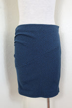 Load image into Gallery viewer, NWT See by CHLOE Blue Chevron Print Tiny Mini Cotton Pencil Skirt Small XS 2 3 4
