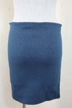 Load image into Gallery viewer, NWT See by CHLOE Blue Chevron Print Tiny Mini Cotton Pencil Skirt Small XS 2 3 4
