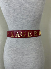 Load image into Gallery viewer, Vintage Karl Lagerfeld Red Leather Spell Out Logo Belt 70 28 Fan Charm France
