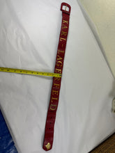 Load image into Gallery viewer, Vintage Karl Lagerfeld Red Leather Spell Out Logo Belt 70 28 Fan Charm France
