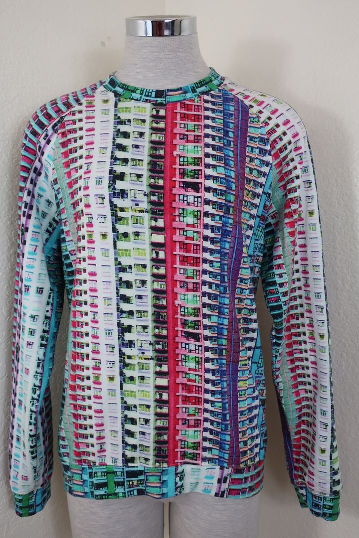 MARY KATRANTZOU Cotton Green Pullover Long Sleeve Sweater Top Shirt XS Small 2 4