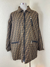 Load image into Gallery viewer, Vintage FENDI Jeans Zucca Monogram Reversible Jacket Unisex Oversize IT 38 / US XS
