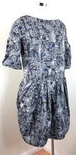 Load image into Gallery viewer, MARNI Greyish Puff Sleeves Balloons Polyester Sheath Mini Dress Small Medium 40 6 7 8
