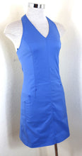 Load image into Gallery viewer, Vintage VERSACE Jeans Couture Blue Zip Halter Tank Cocktail Dress XS Small 26/40 0 2 4

