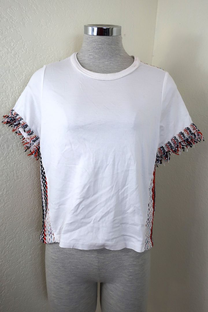 COOHEM Yonetomi Japan Vintage White Fringes Top Shirt Small 2 4