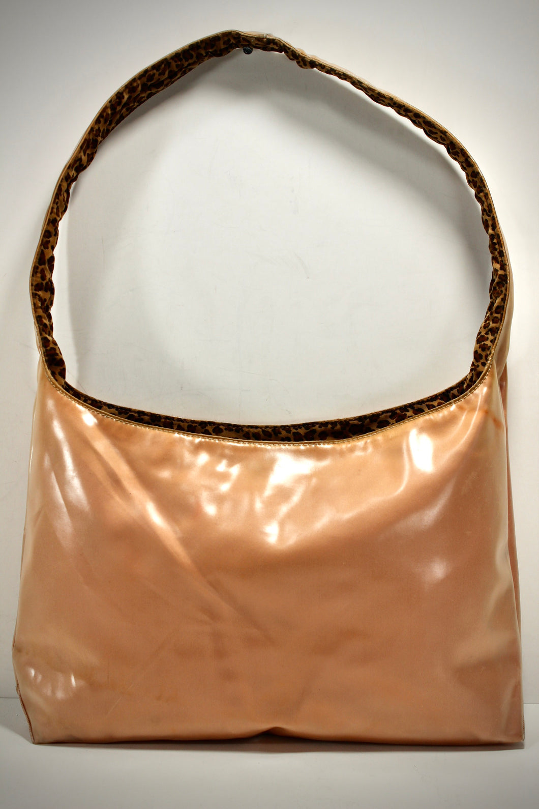 BOTTEGA VENETA Pink Hobo Bag Clear Vinyl Outer Covering Vintage Hand Bag