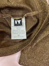 Load image into Gallery viewer, VINTAGE LATE 90s VERSACE JEANS COUTURE METALLIC TOP L/S Small 0 2 4
