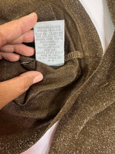 Load image into Gallery viewer, VINTAGE LATE 90s VERSACE JEANS COUTURE METALLIC TOP L/S Small 0 2 4
