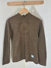 Load image into Gallery viewer, VINTAGE LATE 90s VERSACE JEANS COUTURE METALLIC TOP L/S Small 0 2 4
