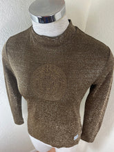 Load image into Gallery viewer, VINTAGE LATE 90s VERSACE JEANS COUTURE METALLIC TOP L/S Small 0 2 4
