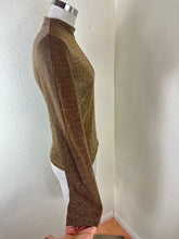 Load image into Gallery viewer, VINTAGE LATE 90s VERSACE JEANS COUTURE METALLIC TOP L/S Small 0 2 4
