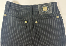 Load image into Gallery viewer, Vintage Versace Jeans Couture Black Pinstripe Trousers Pants Medusa Italy 28 42 Small
