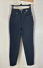 Load image into Gallery viewer, Vintage Versace Jeans Couture Black Pinstripe Trousers Pants Medusa Italy 28 42 Small

