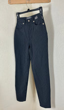 Load image into Gallery viewer, Vintage Versace Jeans Couture Black Pinstripe Trousers Pants Medusa Italy 28 42 Small
