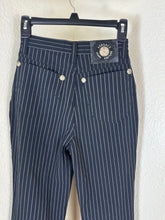 Load image into Gallery viewer, Vintage Versace Jeans Couture Black Pinstripe Trousers Pants Medusa Italy 28 42 Small
