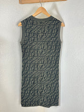 Load image into Gallery viewer, Fendi FF Monogram Knit Sleeveless Dress Olive Green IT 38 US XS S Zucca 02 4
