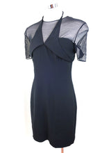 Load image into Gallery viewer, Vintage GIORGIO ARMANI LBD Black Mini Mesh Dress Gown XS Small 38 2 3 4
