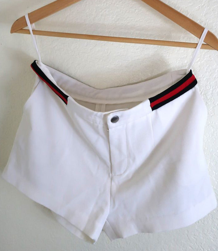 Vintage GUCCI White Red Black Classic Tennis Golf Shorts Short Pants Small 40 6 7 8