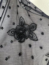 Load image into Gallery viewer, Ralph Lauren Collection Purple Label Beaded Mesh Lace Scarf Shawl Black MINT
