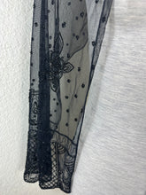 Load image into Gallery viewer, Ralph Lauren Collection Purple Label Beaded Mesh Lace Scarf Shawl Black MINT

