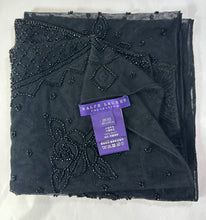 Load image into Gallery viewer, Ralph Lauren Collection Purple Label Beaded Mesh Lace Scarf Shawl Black MINT
