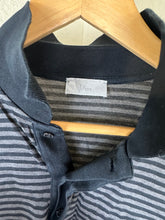 Load image into Gallery viewer, Dior Homme Men's Size 50 Striped Long-Sleeve Knit Polo Shirt Bee Logo Gray Black
