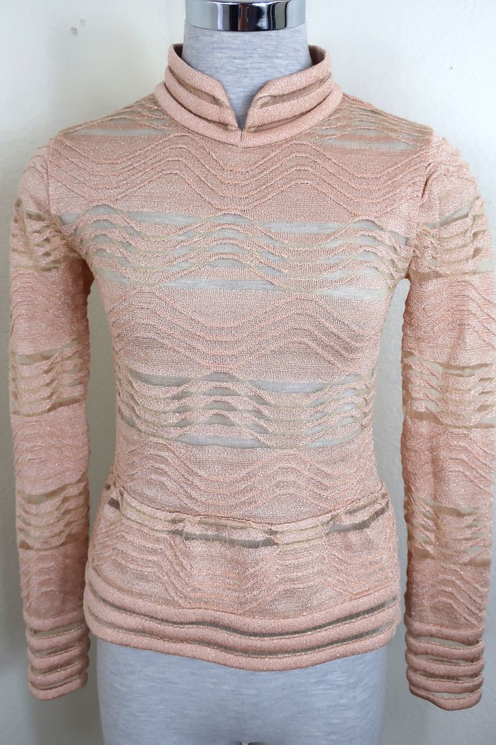 Vintage MISSONI Knit Long Sleeve Pullover Sweater Top Shirt Small 40 4 5 6
