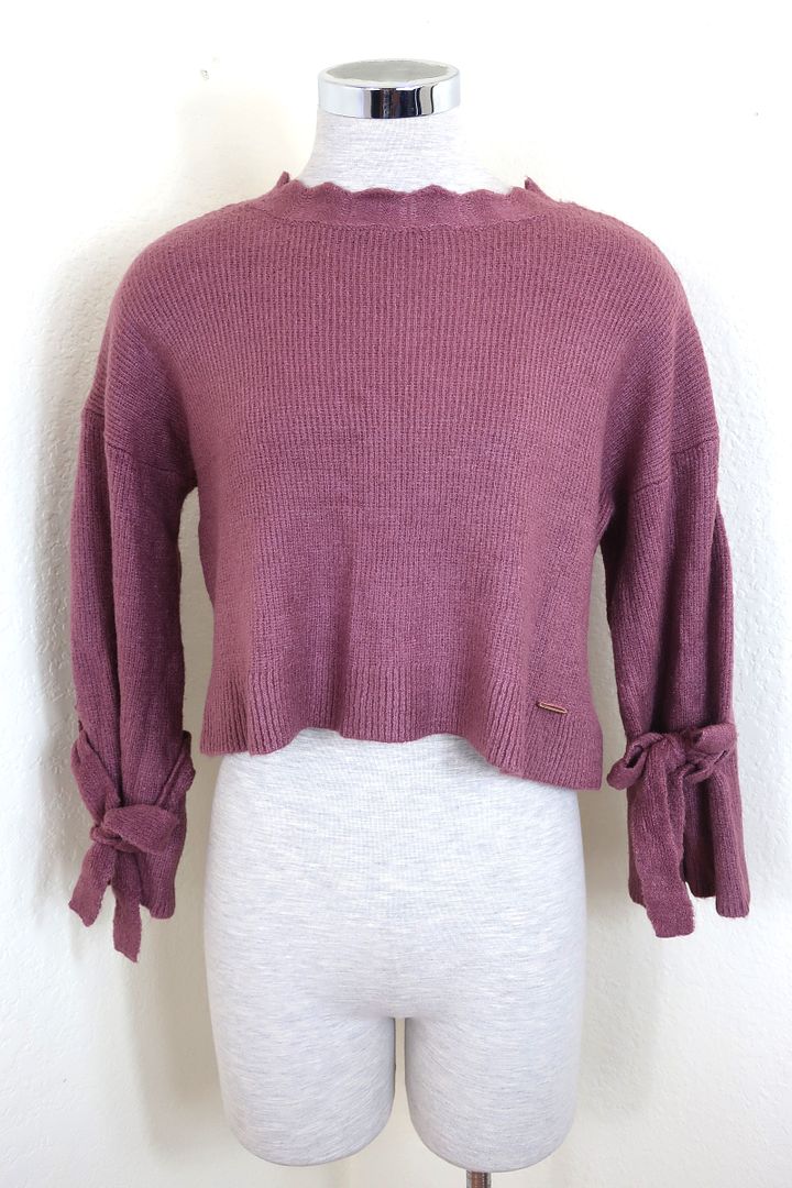 MIU MIU Old Rose Knit Cropped Sweater Top Blouse Small Medium 6 7 8