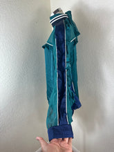 Load image into Gallery viewer, SACAI Sheer Ruffle Mock Neck Blouse Emerald Green Size 3 M Large
