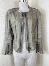 Load image into Gallery viewer, SYLVIE SCHIMMEL Paris "Declic Bis" Lambskin Leather Jacket Taupe FR 40 US 0 2 4 6 Small
