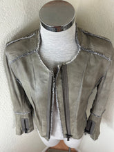 Load image into Gallery viewer, SYLVIE SCHIMMEL Paris "Declic Bis" Lambskin Leather Jacket Taupe FR 40 US 0 2 4 6 Small
