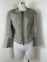 Load image into Gallery viewer, SYLVIE SCHIMMEL Paris "Declic Bis" Lambskin Leather Jacket Taupe FR 40 US 0 2 4 6 Small
