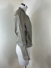 Load image into Gallery viewer, SYLVIE SCHIMMEL Paris "Declic Bis" Lambskin Leather Jacket Taupe FR 40 US 0 2 4 6 Small
