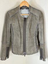 Load image into Gallery viewer, SYLVIE SCHIMMEL Paris "Declic Bis" Lambskin Leather Jacket Taupe FR 40 US 0 2 4 6 Small
