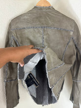 Load image into Gallery viewer, SYLVIE SCHIMMEL Paris "Declic Bis" Lambskin Leather Jacket Taupe FR 40 US 0 2 4 6 Small
