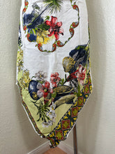 Load image into Gallery viewer, Sandro Paris Scarf Print Halter Dress Geometric Floral Handkerchief Hem Size 2 M 4 6 7
