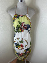 Load image into Gallery viewer, Sandro Paris Scarf Print Halter Dress Geometric Floral Handkerchief Hem Size 2 M 4 6 7
