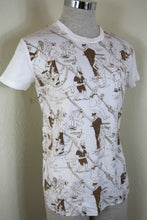 Load image into Gallery viewer, PRADA White Cartoon Comic Short Sleeve Cotton Top Shirt Blouse Small Medium 6 7 8
